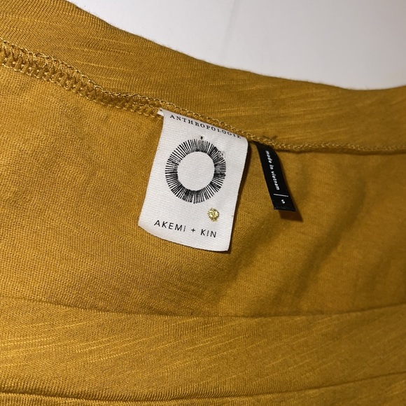 Anthropologie Akemi + Kin Mustard Cotton Top - Women’s Size Small - Picture 8 of 8